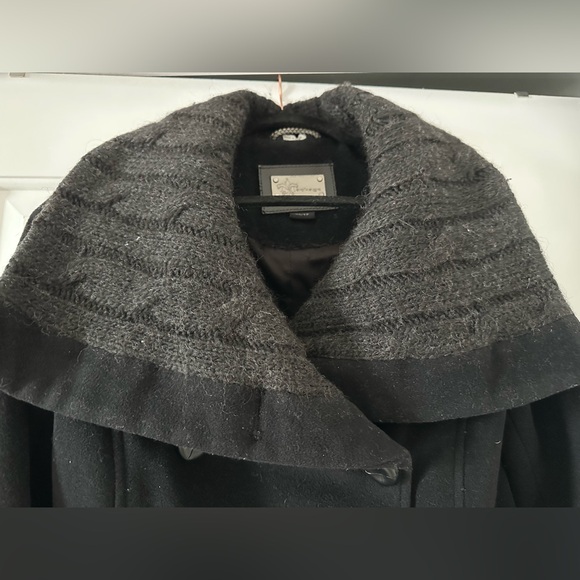 Mackage Wool Cashmere Leather Pea Coat - Picture 9 of 11